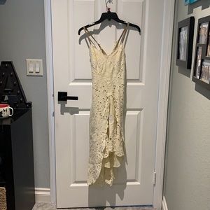 Free people eyelet cream dress